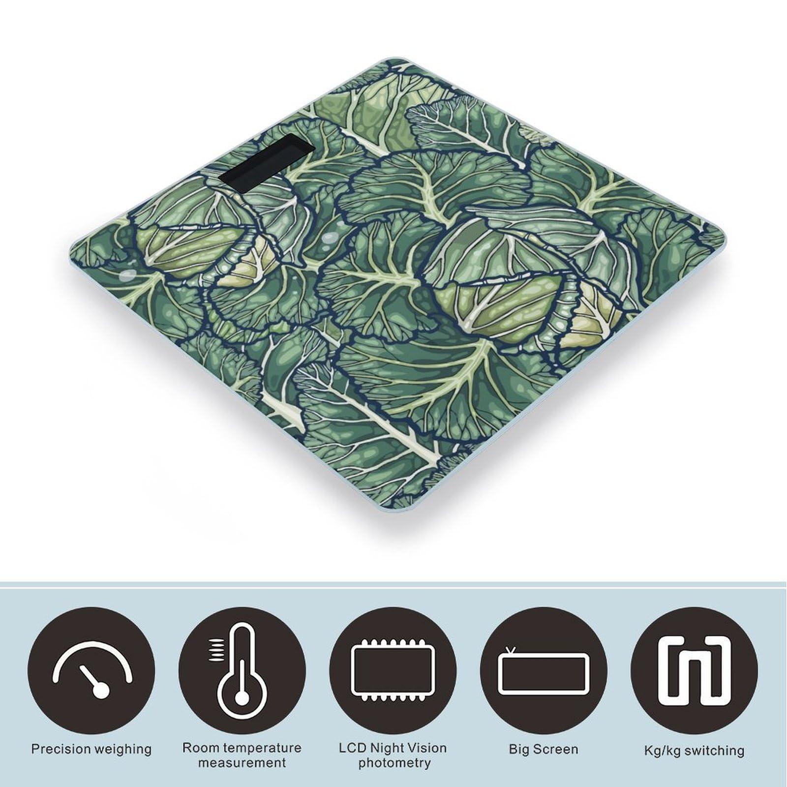 Generic044 Vegetable Cabbage Fashion Weight Scale LCD Display Digital Scales For Body Weight Fit Bathroom Office Gym