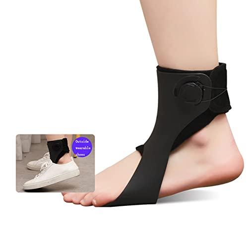 FKFKFFF Foot Drop Orthosis, AFO Ankle Orthosis Splint Support, Adjustable Foot Drop Brace Corrector, for Improved Walking Gait, Pain Relief,for Hemipleia Stroke Shoes Walking (Left XL)