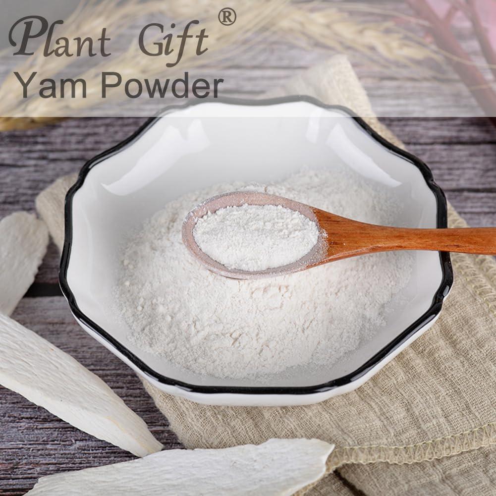 Plant Gift 100% Natural Pure Chinese Yam Powder 100g/3.52oz Shan Yao Powder For Cooking Baking Recipes & Drinks,| Free from Preservatives, No Added Sugar
