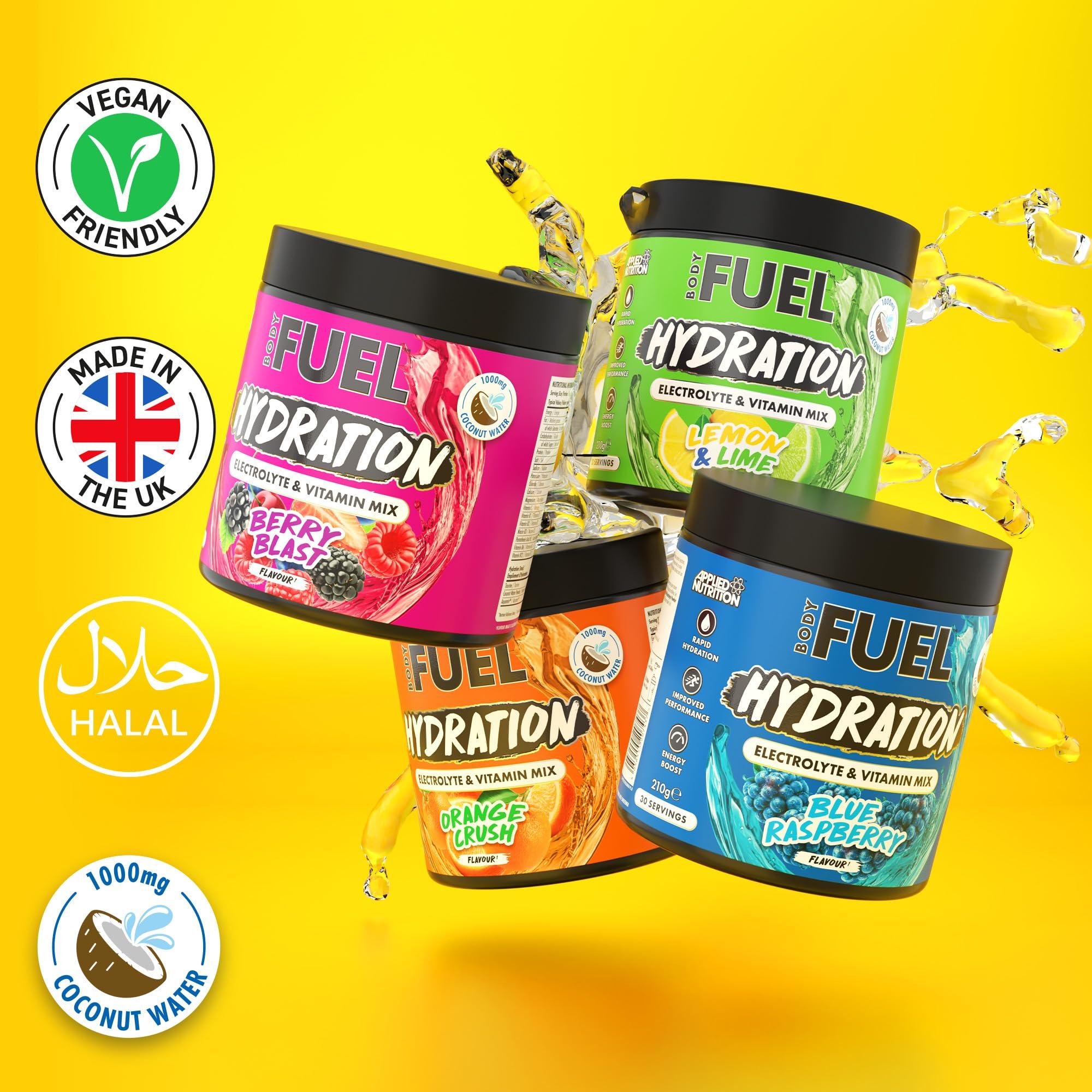 Applied Nutrition BodyFuel Hydration Electrolyte & Vitamin Powder - Natural Energy & Reduces Tiredness & Optimise Hydration (210g - 30 Servings)(Orange Crush)