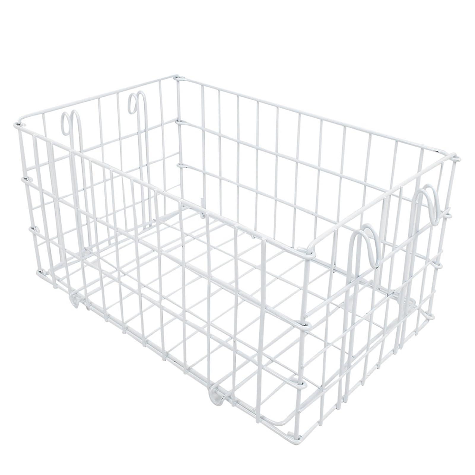 YUYTE Large Capacity Metal Rear Wheelchair Basket Folding, Anti-Rust Storage for Shopping and Travel, 40x26x20cm Size