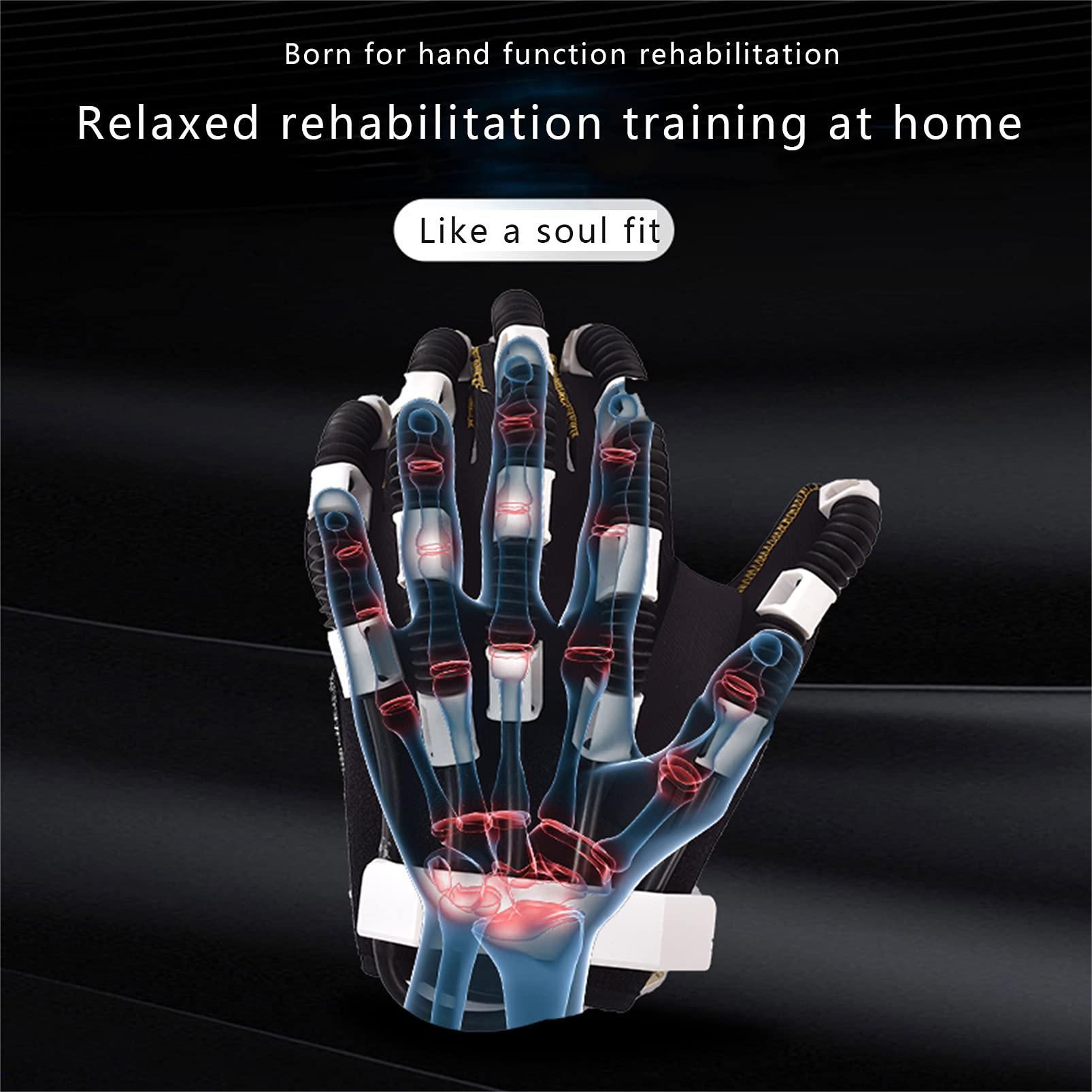 ZZBB ZZBB Rehabilitation Robot Gloves Finger Strengthener Passive Exercise Equipment for Stroke Hemiplegia Finger Wrist Exercise Equipment,Left,M