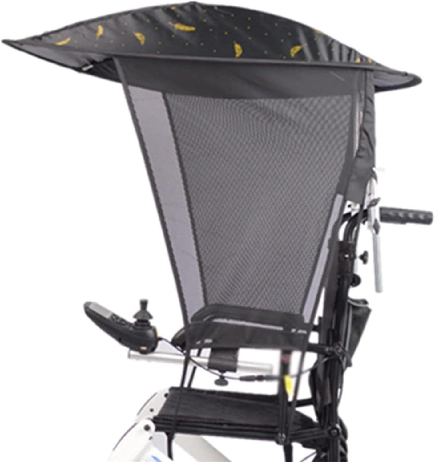 DaoGeSir Wheelchair Parasol Universal Sun Shade Rain Cover Electric Wheelchair Umbrella Canopy Wheelchair Folding Cape Canopy Wheelchairs Accessories Umbrella Chair Clamp