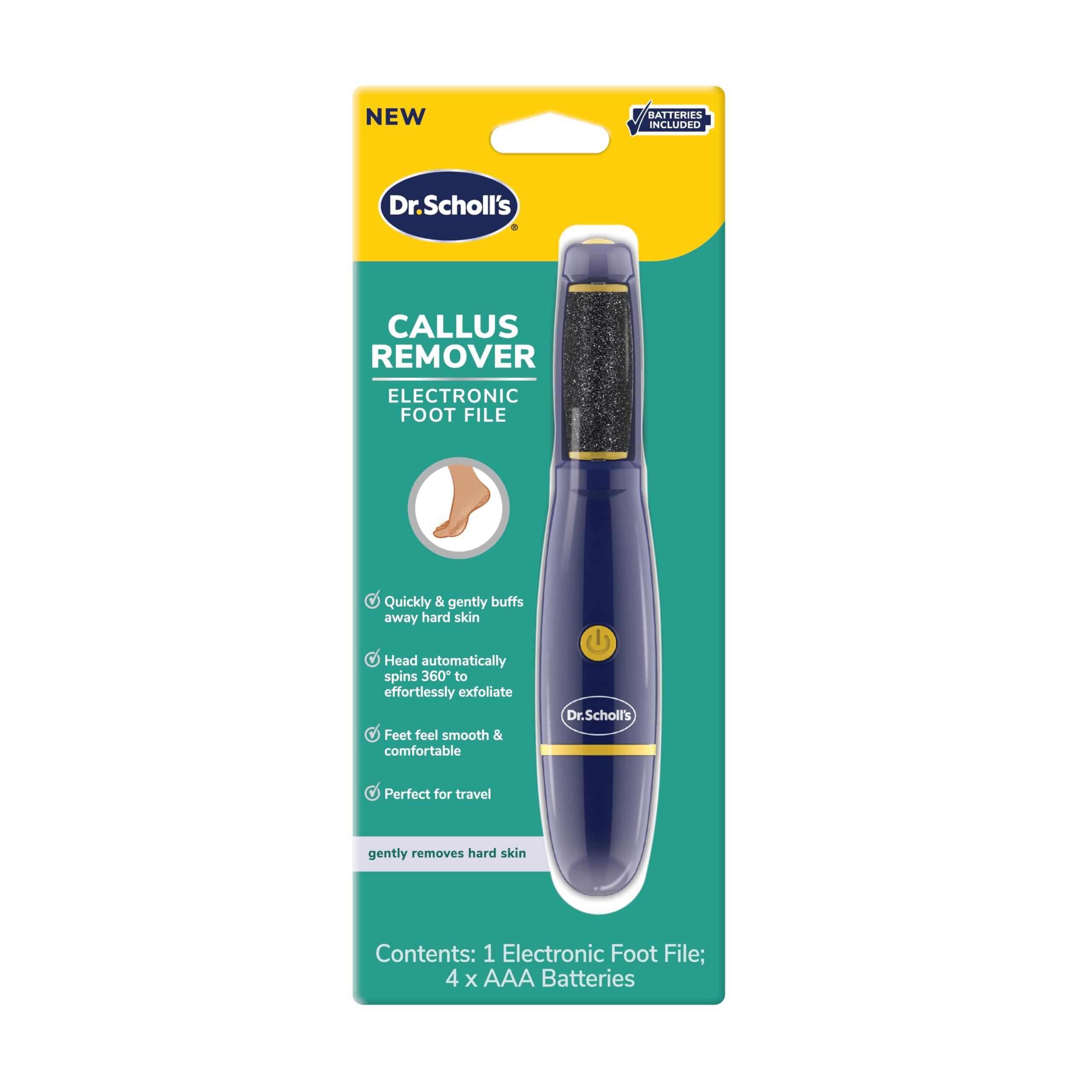 Dr. Scholl's Dr. Scholl's Callus Remover Electronic Foot File, Electric Hard Skin Removal for Feet, Effortless Soft Smooth Skin in Minutes, Perfect for Travel, for Women & Men, AAA Batteries Included