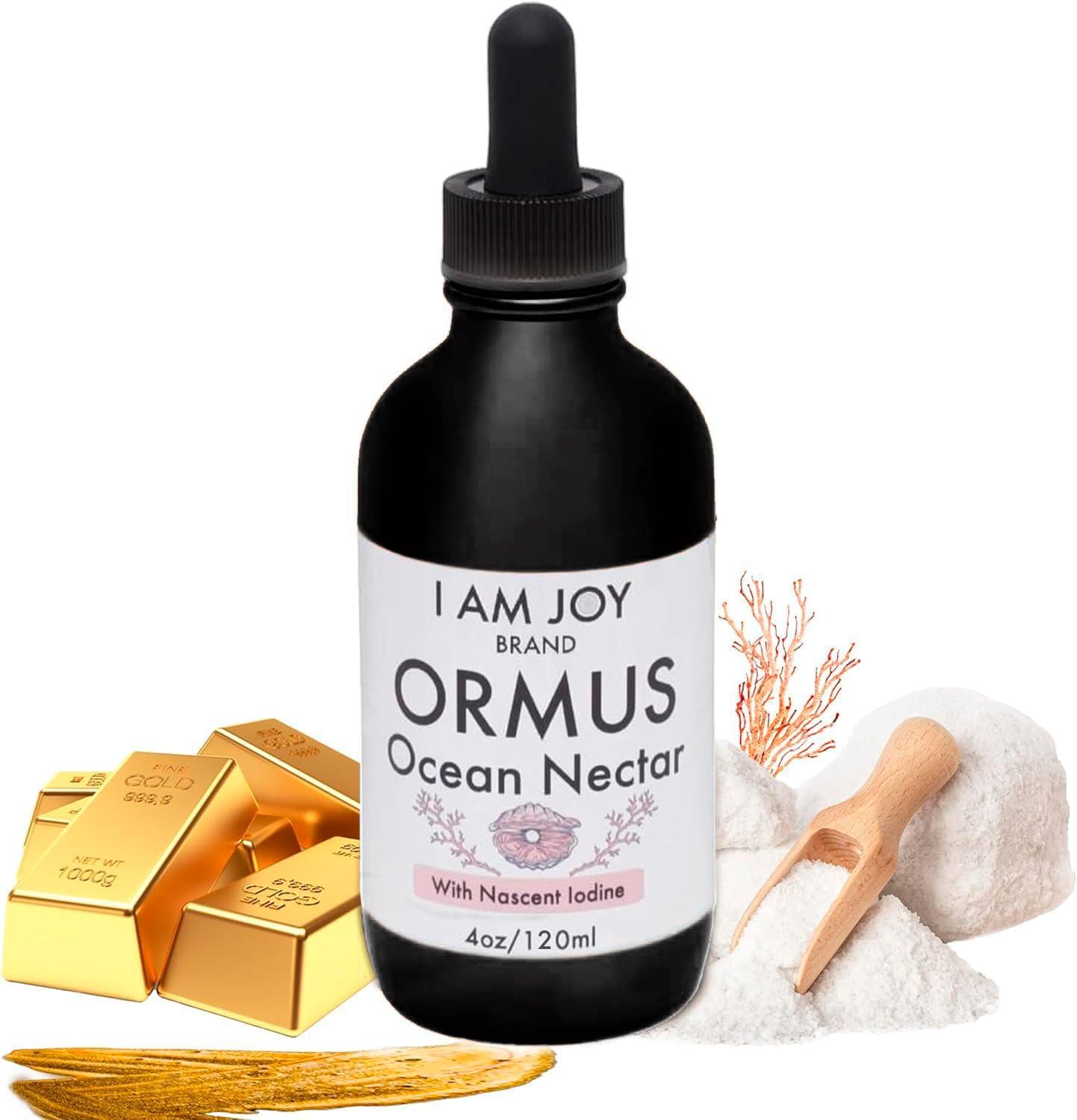 I Am Joy co. I Am Joy co. Ormus Ocean Nectar Monoatomic Gold with Iodine Designed to Decalcify The Pineal Gland, Support Thyroid and Increase Feelings of Alertness, Clarity of Thought and Energy 4oz