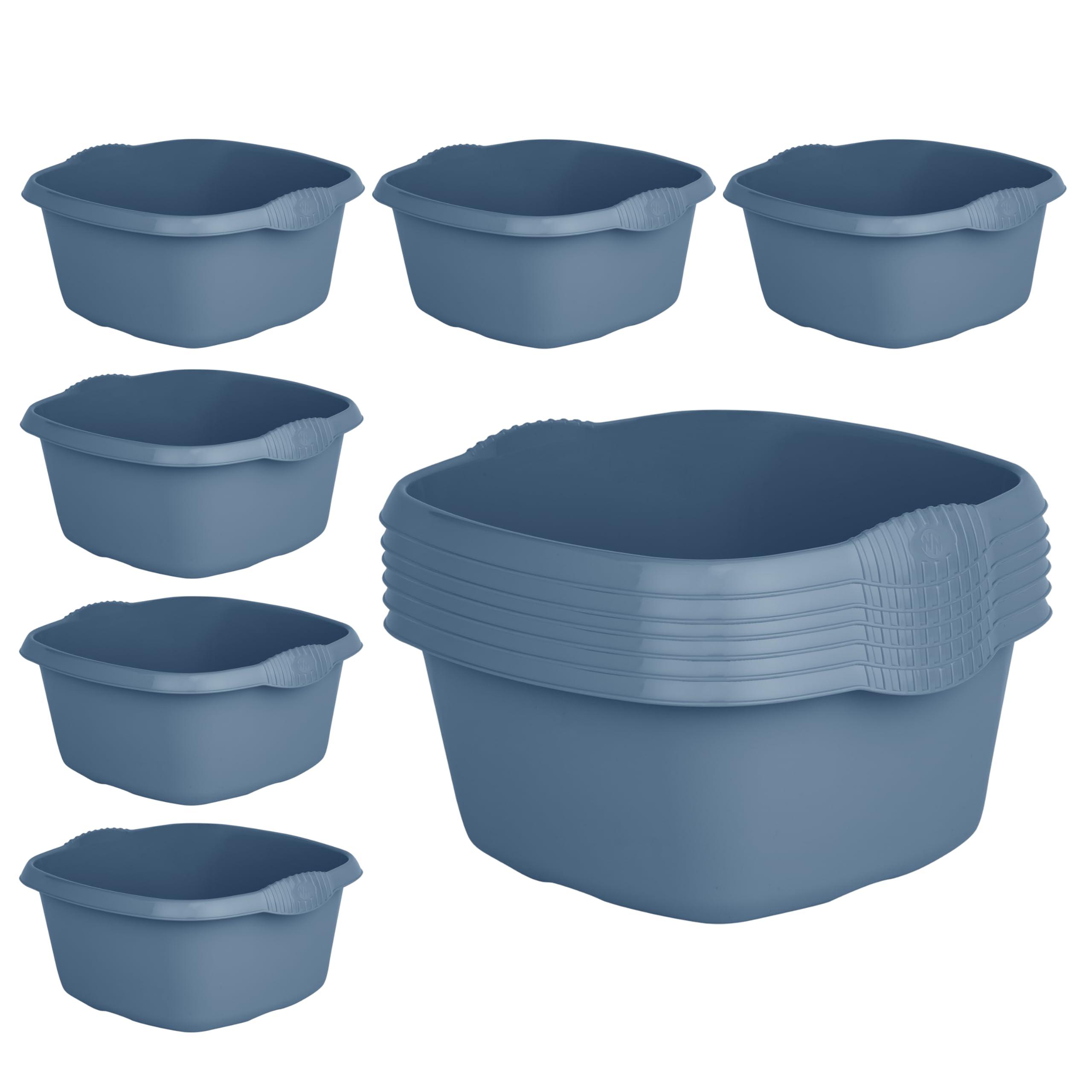 FotoStation 32cm Square Washing Up Bowl With Integral handles Perfect for Kitchen Sink, Basin Use 9L Litre 32cm x 32cm x 15cm Easy to Use Bowl High Grade Plastic (12)