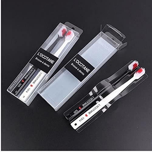 TOSSPER TOSSPER 2pcs/set Couple Toothbrush Black and White Tooth Brushes Creative Heart Shaped Toothbrush Adult Soft Bristle Toothbrush