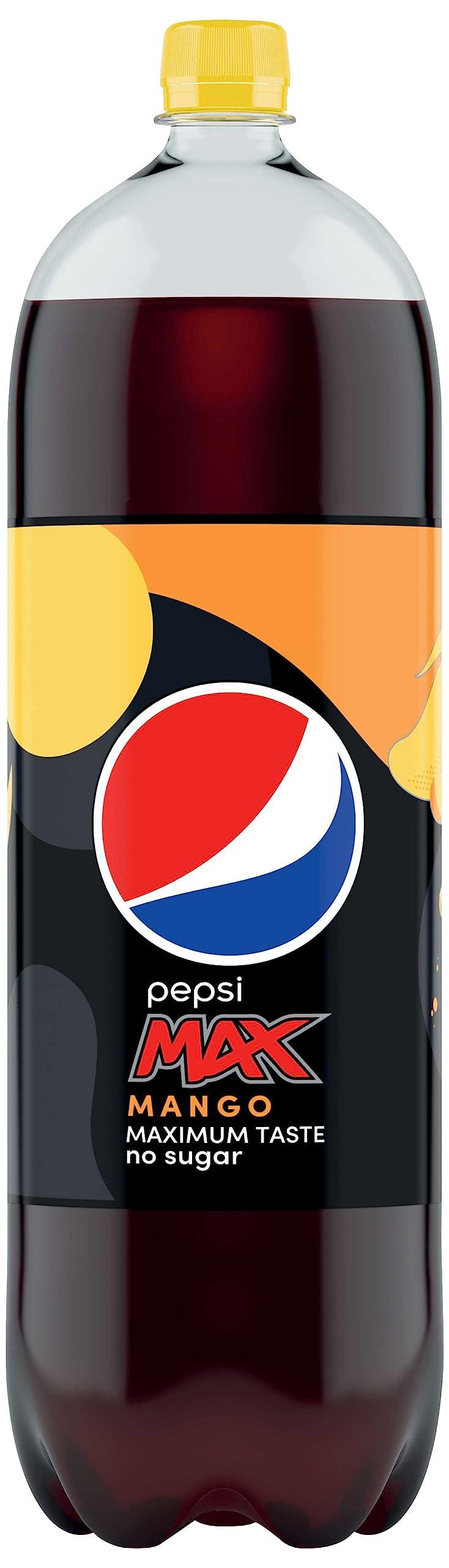 Pepsi Pepsi Max Mango No Sugar Cola Bottle 2L (Pack of 8)