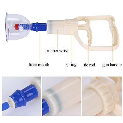 MytaYt Cupping Set Massage Therapy Cups, Myofascial Releaser Cupping Set with 24 Multi Size Vacuum Cups and 1 Hand Pumps, for Massage Muscle and Joints, Cupping Kit for Massage Therapists