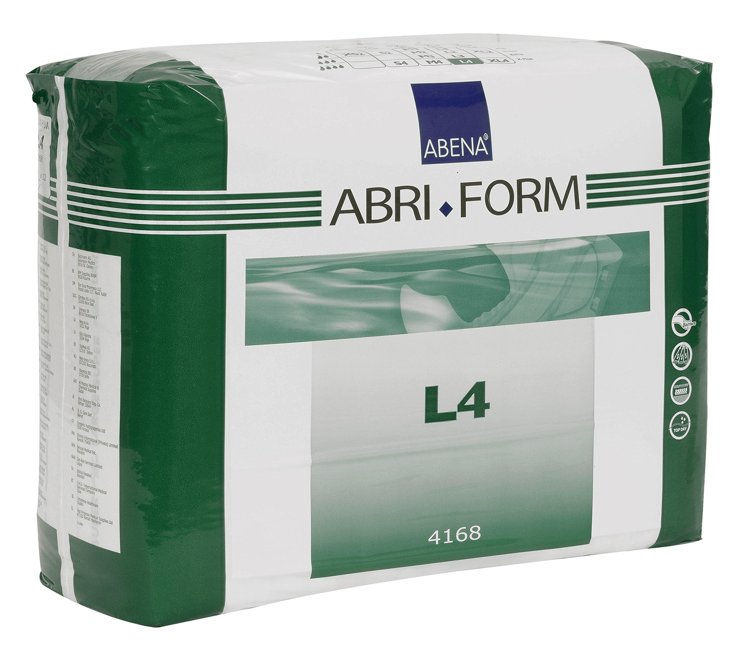 ABENA Abena Abri-Form Comfort Plastic-Backed Briefs, Level 4, (Medium to Large Sizes) Large, 36 Count