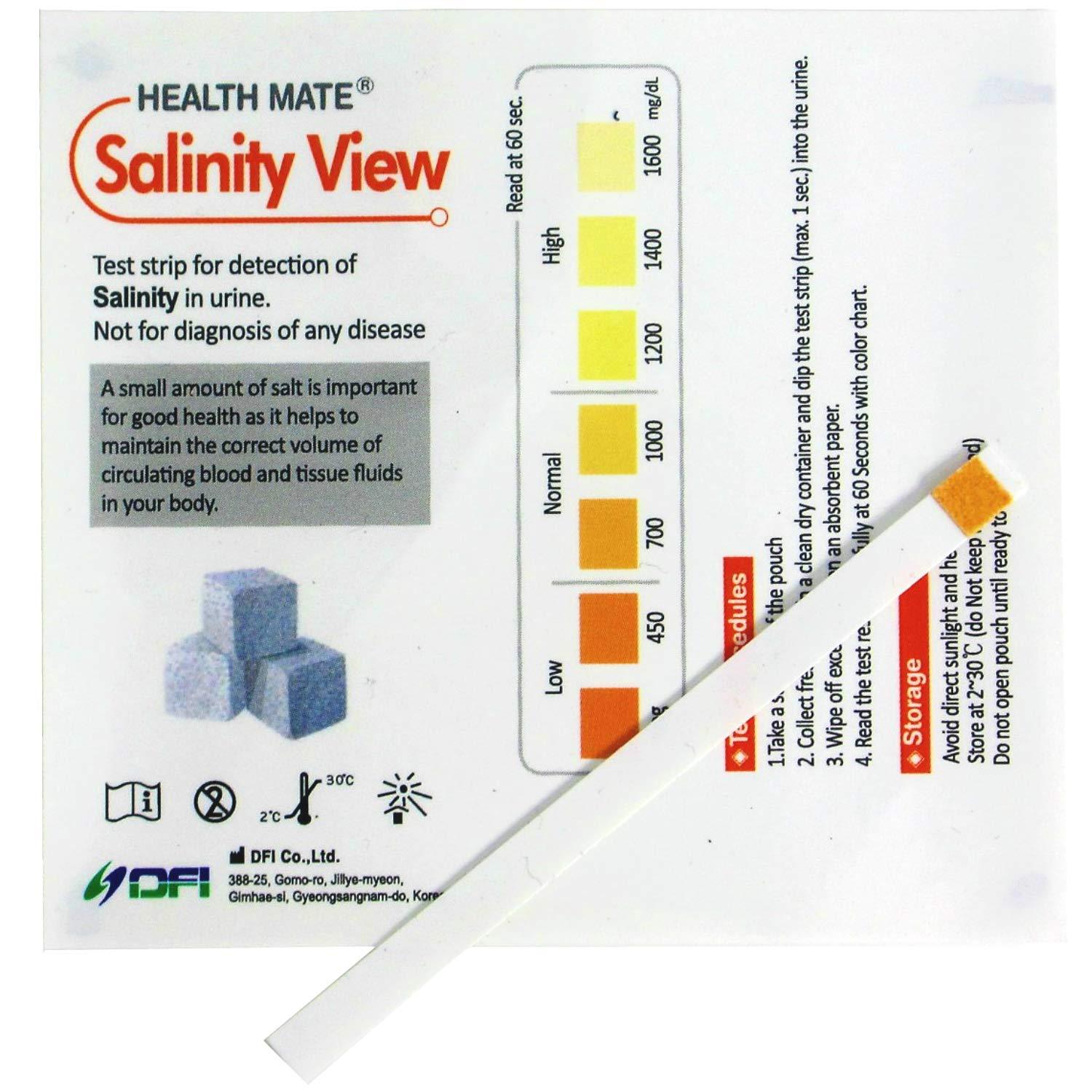 HEALTHMATE HealthMate Home Salinity Salt Urine Tests 10 Strips