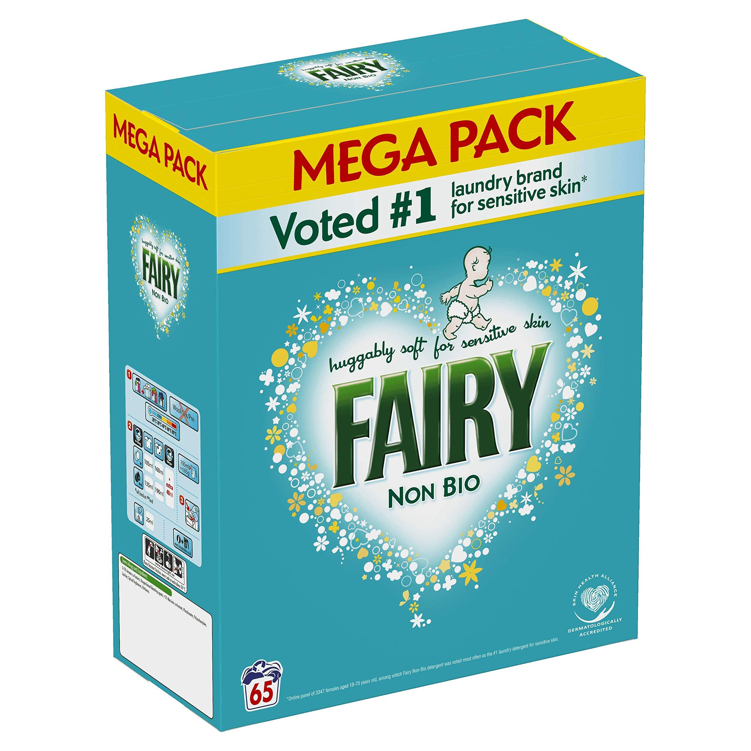 Fairy Fairy Non Bio Washing Powder for Sensitive Skin, 65 Washes, 4.225 kg