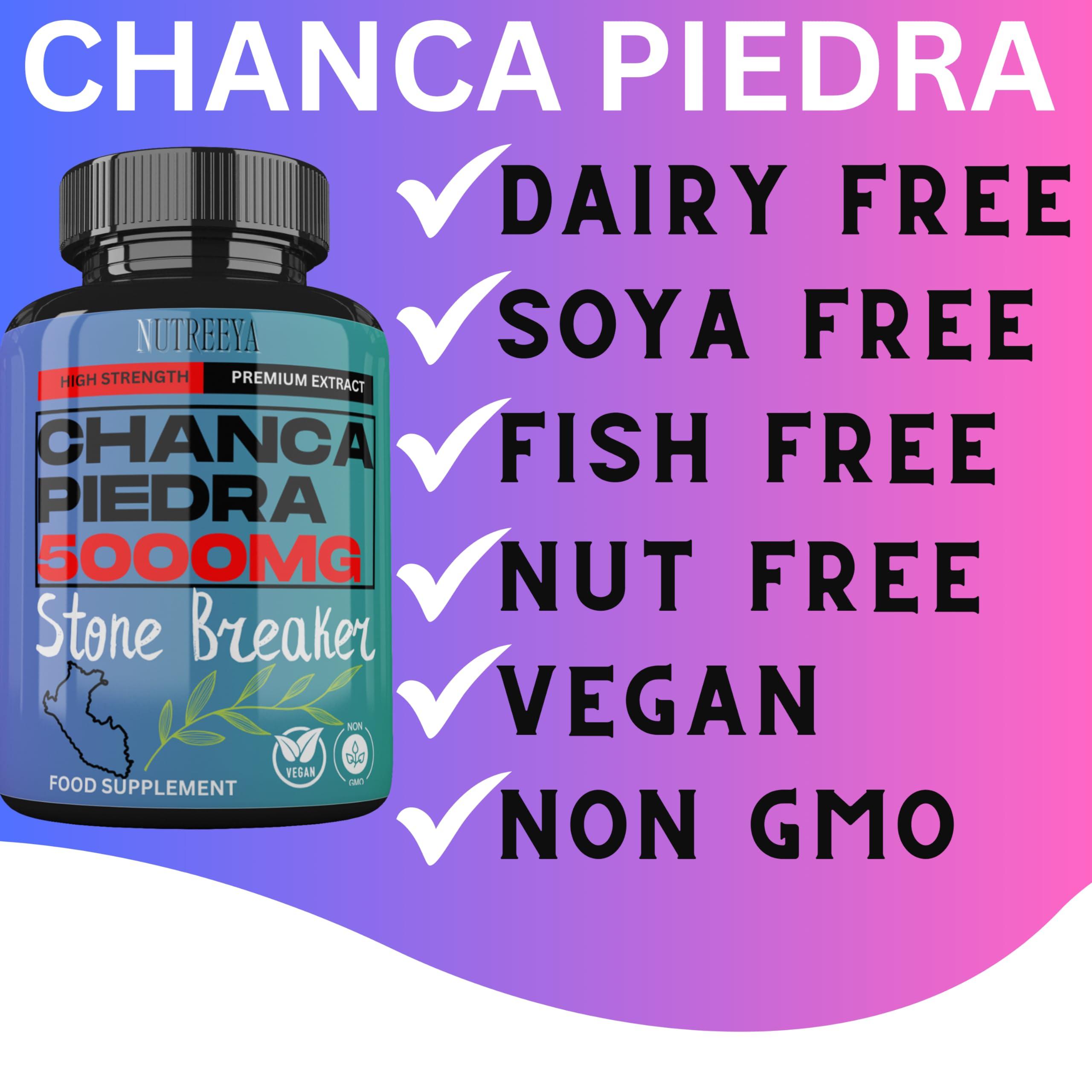 Nutreeya Chanca Piedra 5000mg Stone Breaker 90 Vegan Tablets High Strength Chanca Piedra Supplement UK Made