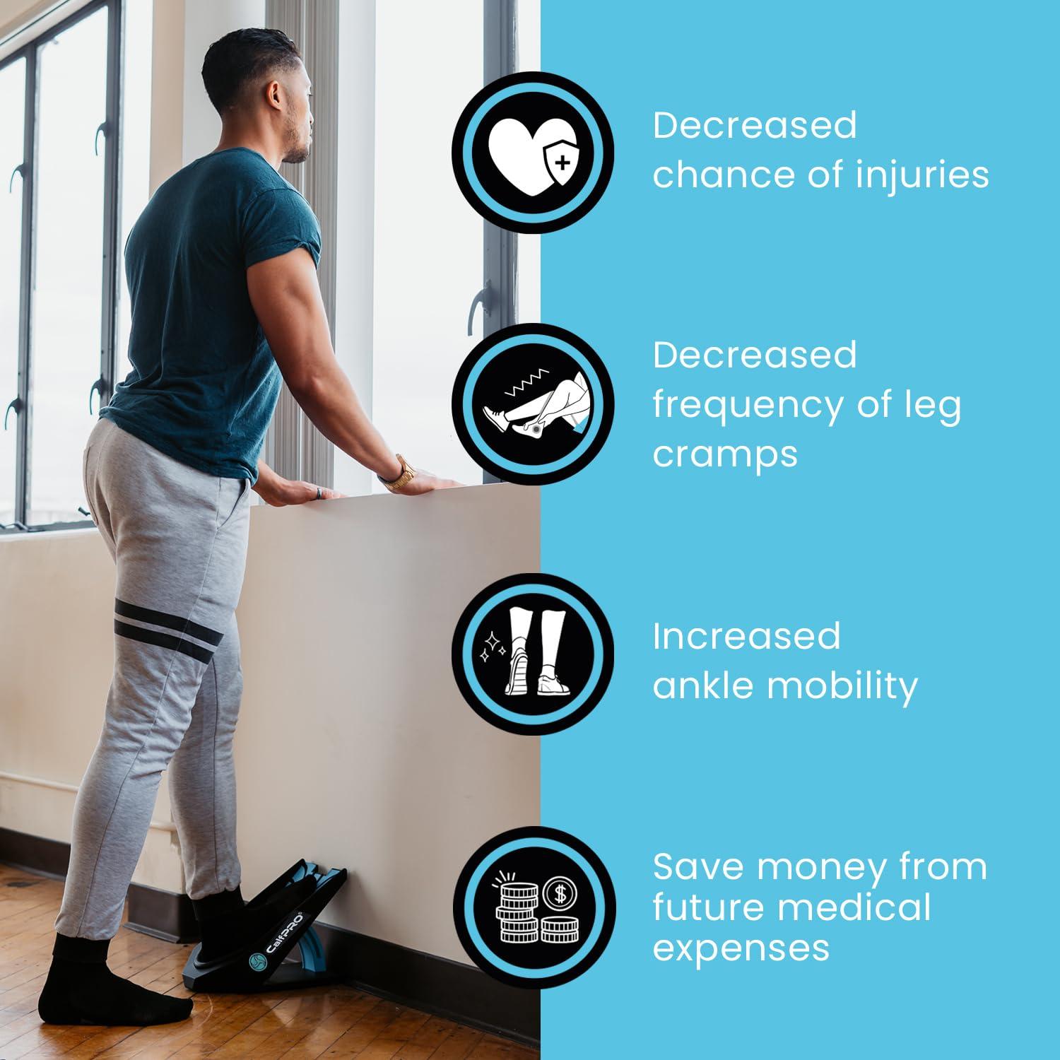 CALFPRO CalfPro Deep Calf Stretcher - Slant Board Stretching for Plantar Fasciitis & Achilles Tendonitis, Feet Mobility & Heel Pain Relief, Incline Wedge for Strained Ankle - Foot Rocker Stretch Replacement