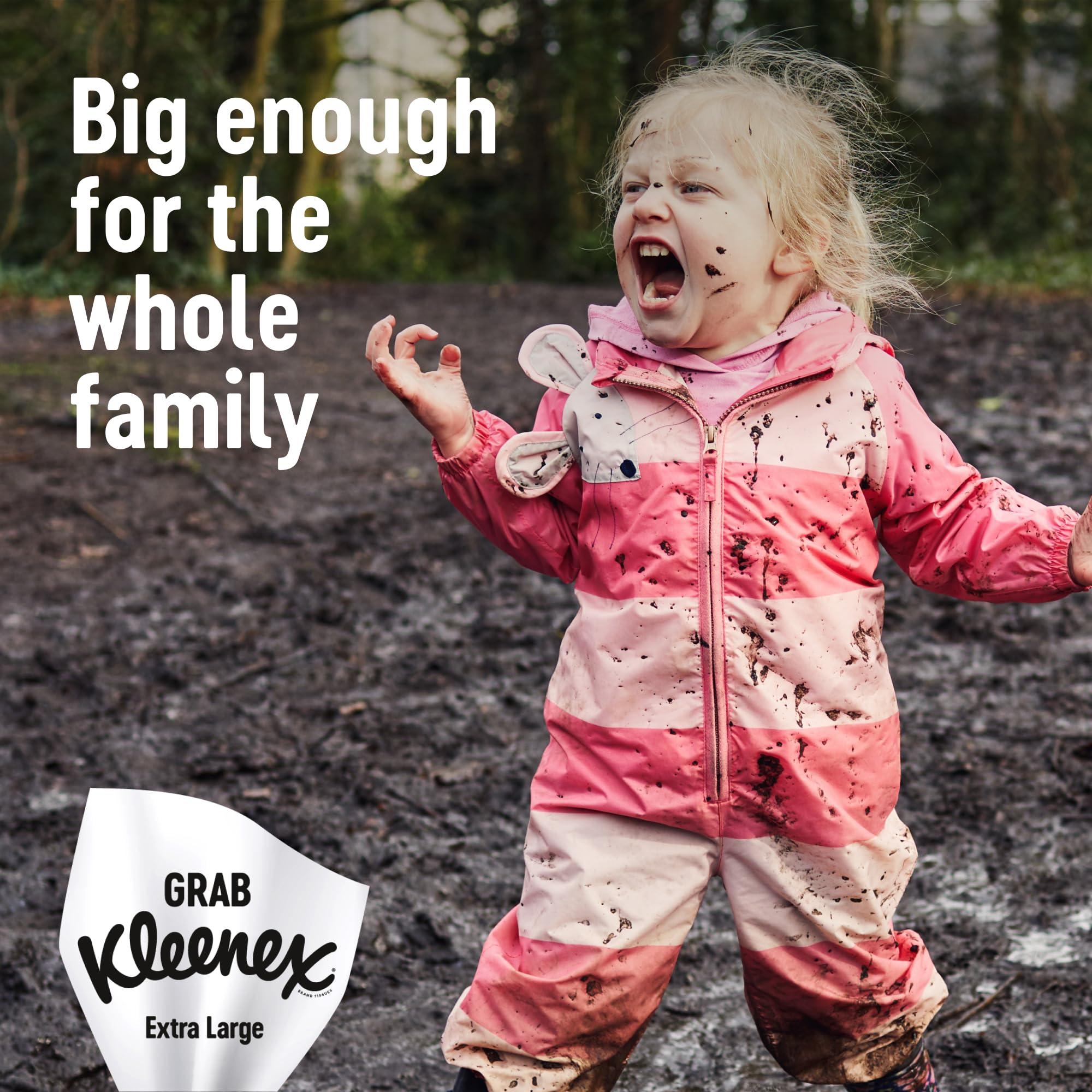 Kleenex Kleenex Extra Large Facial Tissues, 100% Recyclable Packaging, 24 Compact Tissue Boxes, 1056 Tissues (24 boxes)