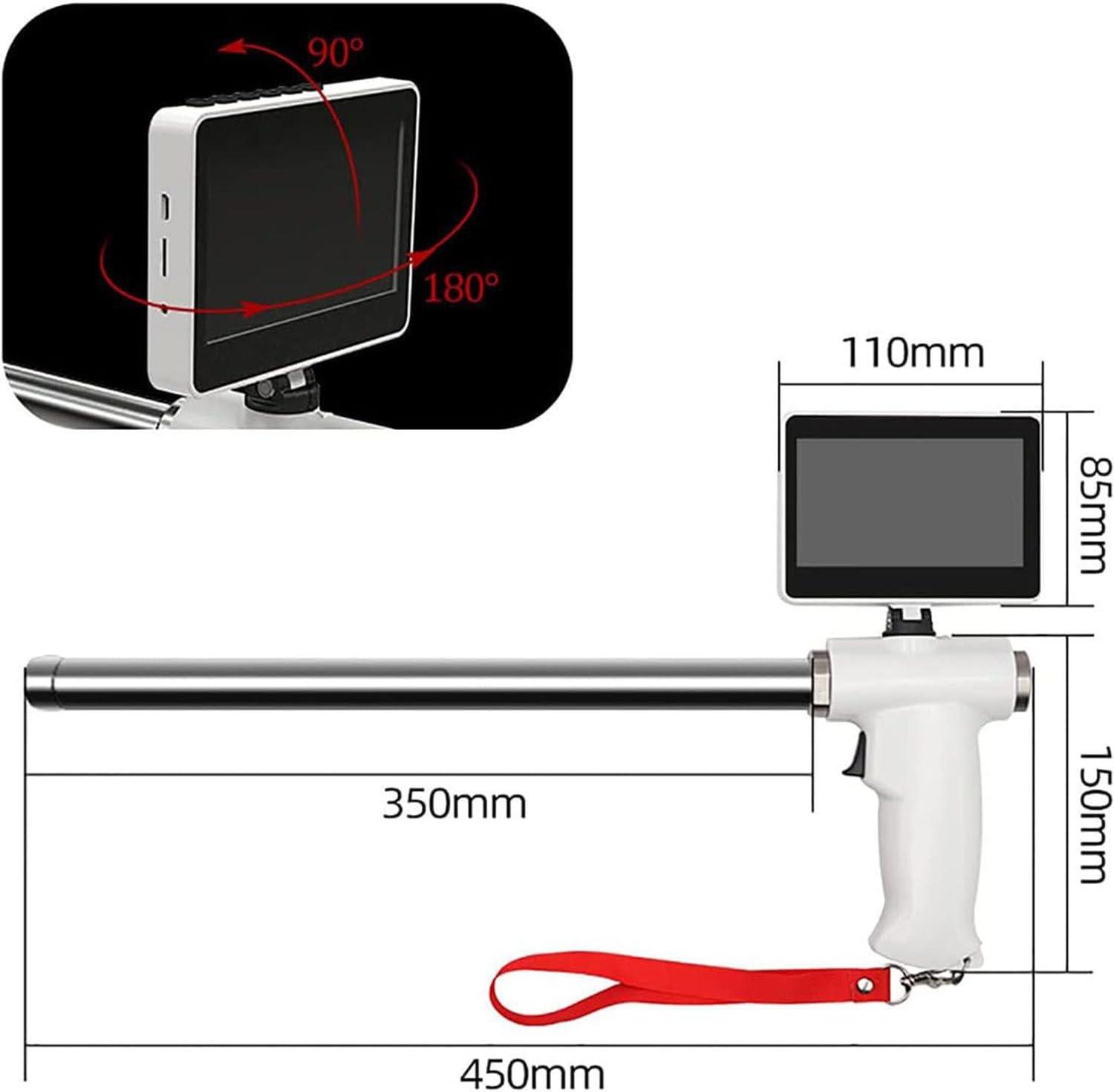 GTANND Artificial Insemination Gun, Cow Visual Endoscope Breeding Kit, With Photo/Videos/Playback Function, 4.3 Inch Camera Rotatable Screen,For Cattle