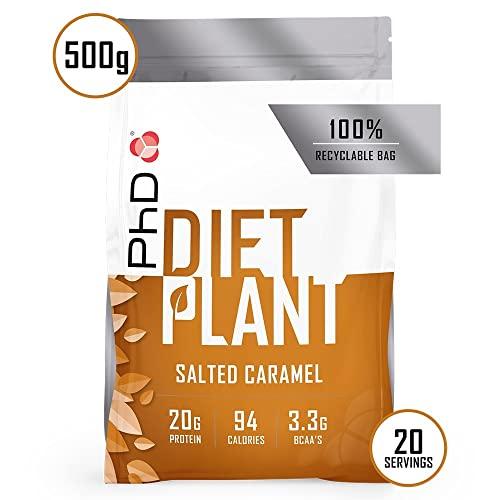 PhD Nutrition PhD Nutrition Diet Plant, Vegan Protein Powder Plant Based, Salted Caramel, High Plant Protein, 20 Servings Per 500g Bag
