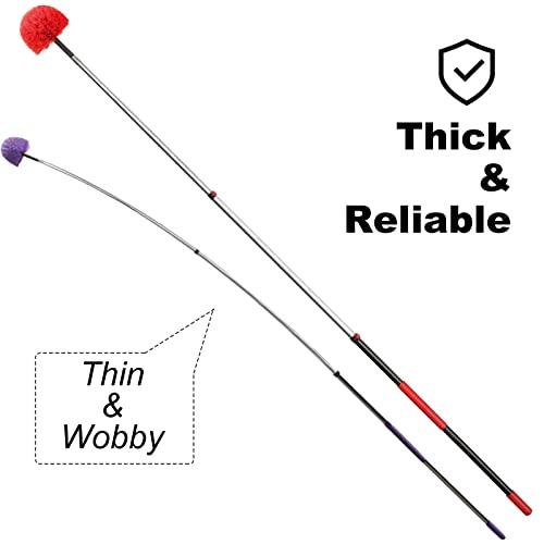 HIWARE 20 Foot High Reach Dusting Kit with 5-12 Foot Extension Pole // High Ceiling Duster with Telescopic Pole // Cobweb Microfiber Duster // Outdoor & Indoor Extendable Duster Cleaning Kit