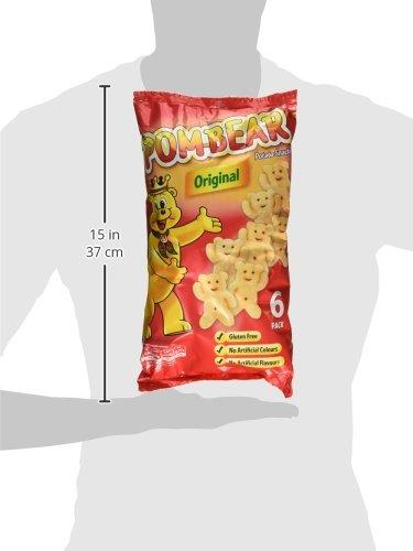 Wolf Pom Bear - Teddy Shaped Snacks Pom Bear Original Multipack 6 Packs (Pack of 7)