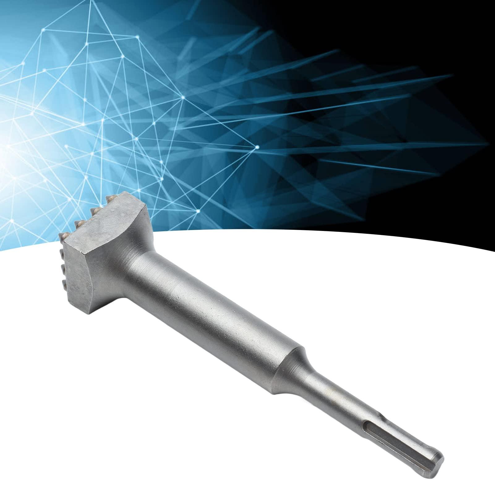 Kuuleyn Concrete Bushing Patch Repair Prepare Bush Hammer Bit, Coat Removing Stone Concrete Texturing Bushing Hammer Tool,Square Head Bushing Bit 40cr Steel Electric Flower Hammer Point Groove Chisel