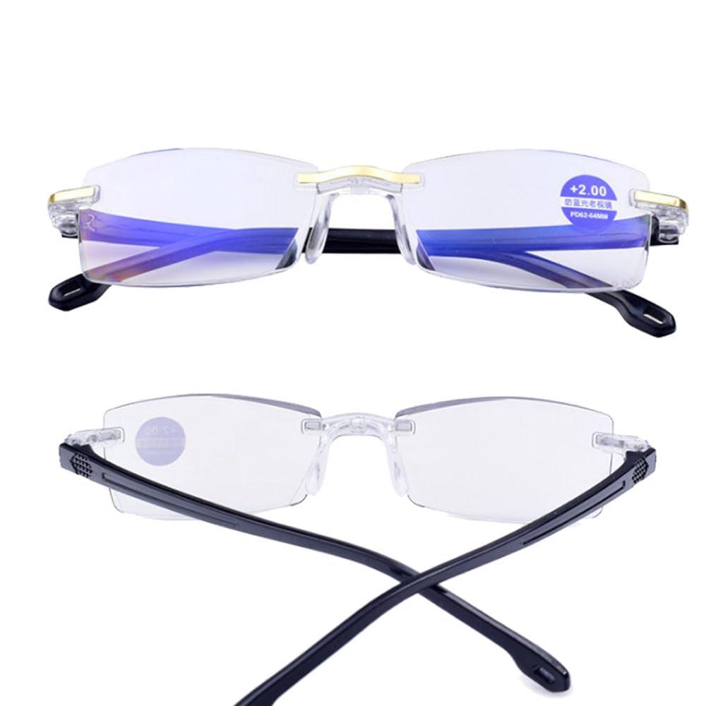 Generic Intelligent Zoom Anti Blue Light Presbyopia Glasses, Varifocal Reading Glasses for Mens Women, Color-Changing Anti-Blue Light Presbyopia Glasses, Autozoom Reading Glasses (1SET)