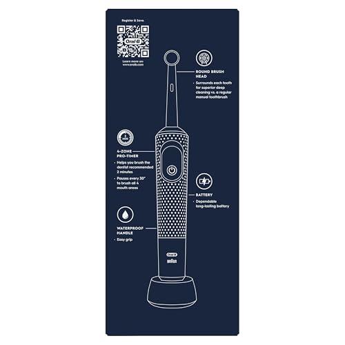 Oral-B Oral-B Vitality Pro Electric Toothbrushes For Adults,1 Handle, 2 Toothbrush Heads, 3 Brushing Modes Including Sensitive Plus, 2 Pin UK Plug, Purple