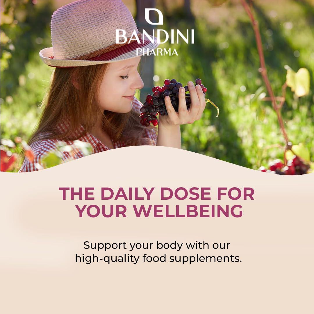 BANDINI Bandini OPC Supplement (95%) Grape Seed Extract | 1076mg OPC + Vitamin C | 365 Capsules | High Strength Antioxidant | Pure Oligomeric Proanthocyanidin 95% from Italian Grapes | Highest HPLC Content