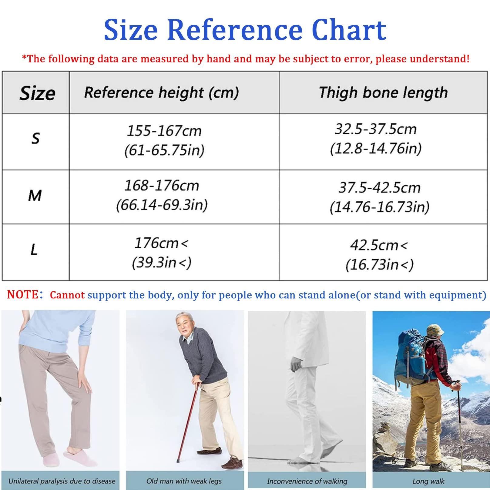 BiiKoon Walking Aid Bionic Body Power Walkers Leg Rehabilitation Training Assisted Lower Limb Mobility Standing Walking Aids for Postoperative Non-powered (Color : Both legs, Size : L)