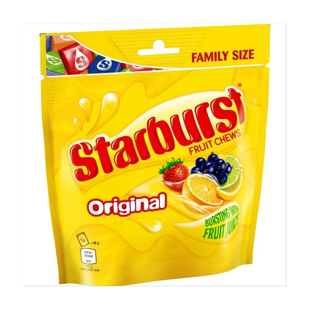 Starburst Starburst Original Fruit Chews Sweets Family Size Pouch, 196g