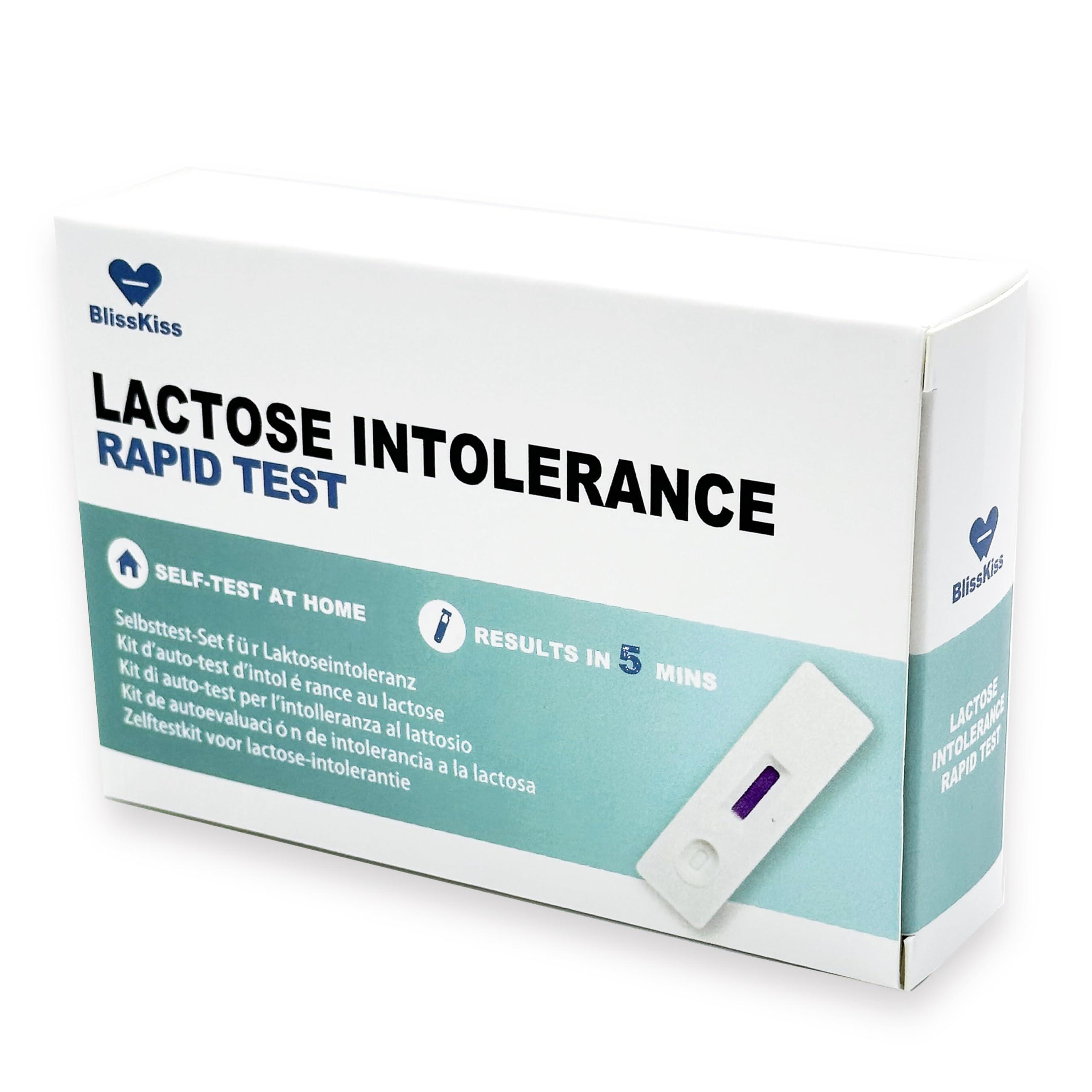 BlissKiss BlissKiss Lactose Intolerance Test Kit - Quick, Accurate Home Self-Test Kit for Infants & Adults, Includes Multi-Language Instructions, 5-Min Results, Easy 4-Step Process
