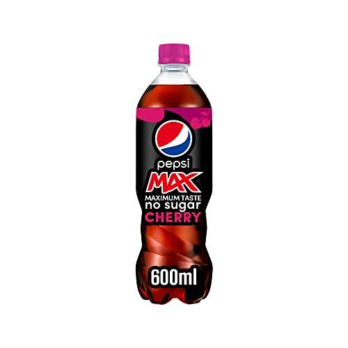 Pepsi Pepsi Max Cherry, Maximum Cherry, No Sugar, 24 x 600 ml Bottles
