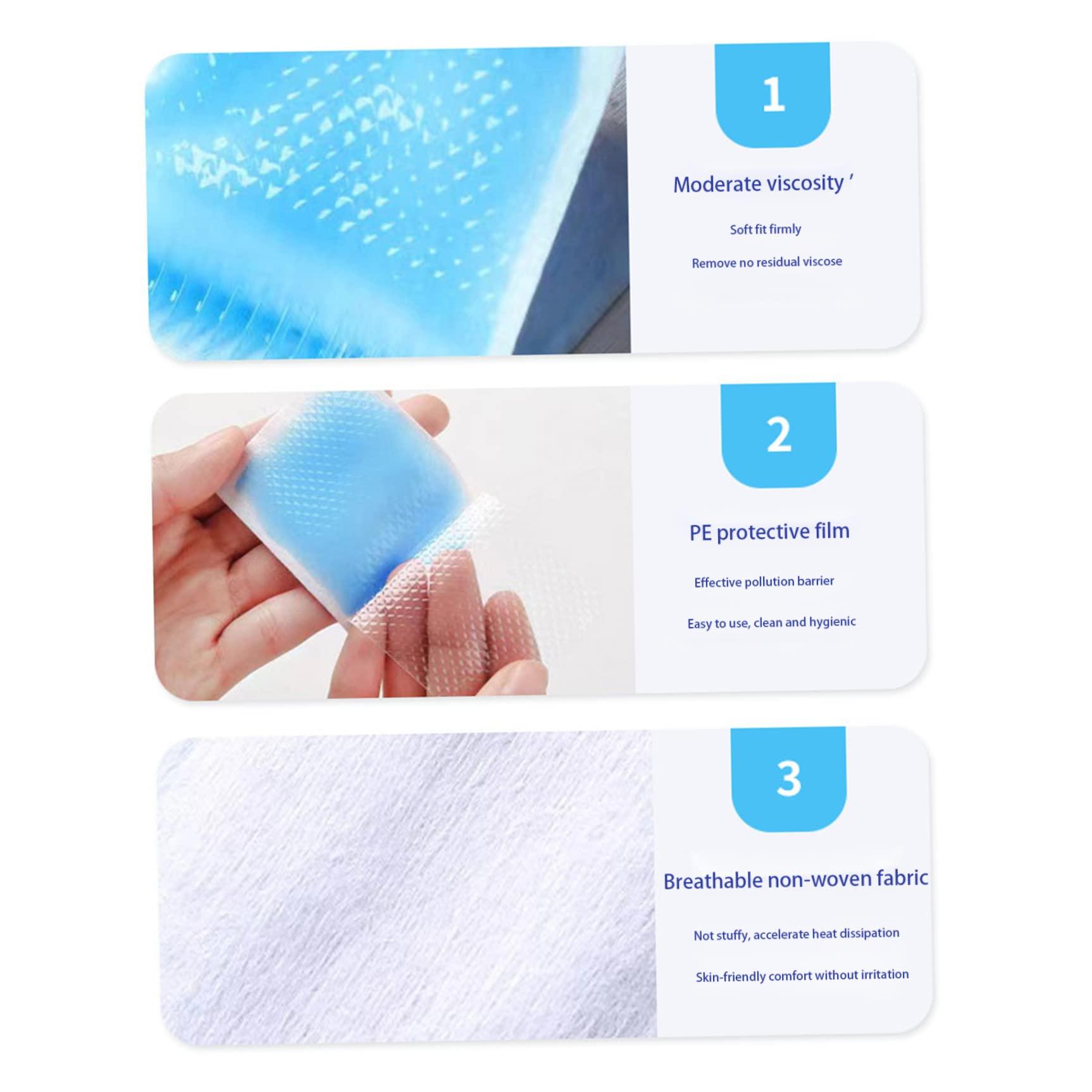 NIDONE 20 Pack Cooling Patches for Fever Summer Cooling Relief for Kids Adult Sports Cooling Patch Portable Headache Relief Prevention Instant Cooling Patches,Fever Cooling Gel Patch,