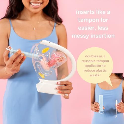 Pixie Cup Pixie Menstrual Disc Applicator - Inserts Like A Tampon - Every Woman Can Now Use Period Discs - Perfect for Long Nails - Self Sterilizer TPE Properties - Travel Case - NOT for Menstrual Cups