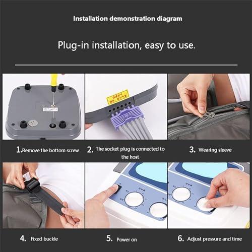 Dremdo Dremdo Air Compression Leg Foot Massager, Pneumatic Arm Waist Wrap Pressure Machine for Circulation Arm Leg Waist Wraps Foot Ankles Calf Massage Machine Pain Relax,Gray,I