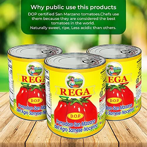 Rega Rega San Marzano DOP Tomato Pack of 4 (400g Each), Imported From Italy