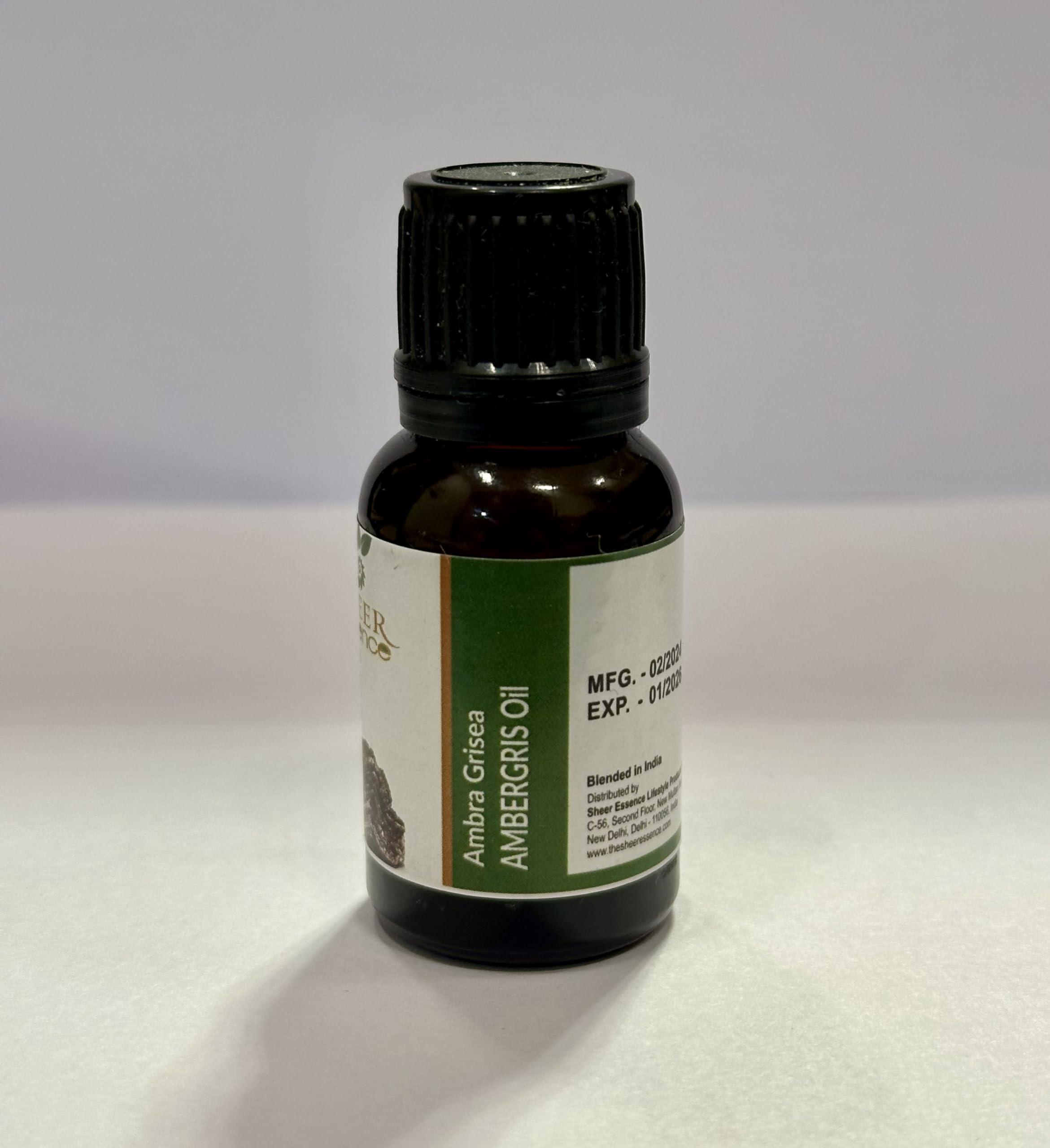 Sheer Essence Ambergris Oil 100% Pure Natural Perfumery Fragrance Undiluted Uncut Therapeutic Grade Oil 0.51 Fl.Oz