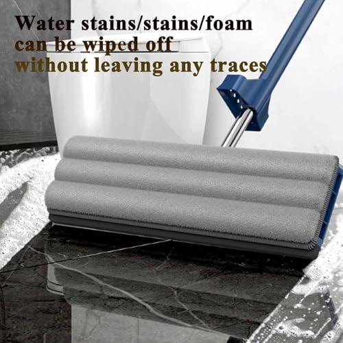 Generic Flat Head Mop - Wet And Dust Mopping - Dust Wet Dry Mop With 2 Reusable Microfiber Pads For Wet And Dry Use, Ceramic Tiles