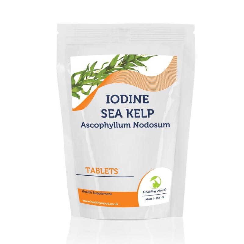 Healthy Mood Kelp 500mg Tablets Natural Iodine Source for Thyroid Support & Metabolism 90 Tablets