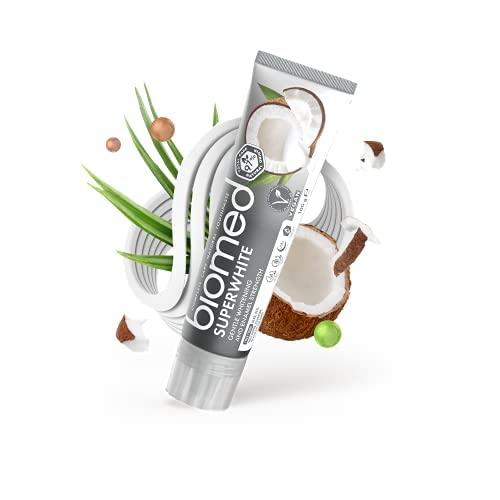 BIOMED Biomed Superwhite Natural Coconut Toothpaste, Tropical Flavour - 100 g (Pack of 3) & Calcimax Natural Toothpaste with Calcium for Enamel Restoration and Cavity Protection, Mint - 100 g (Pack of 1)