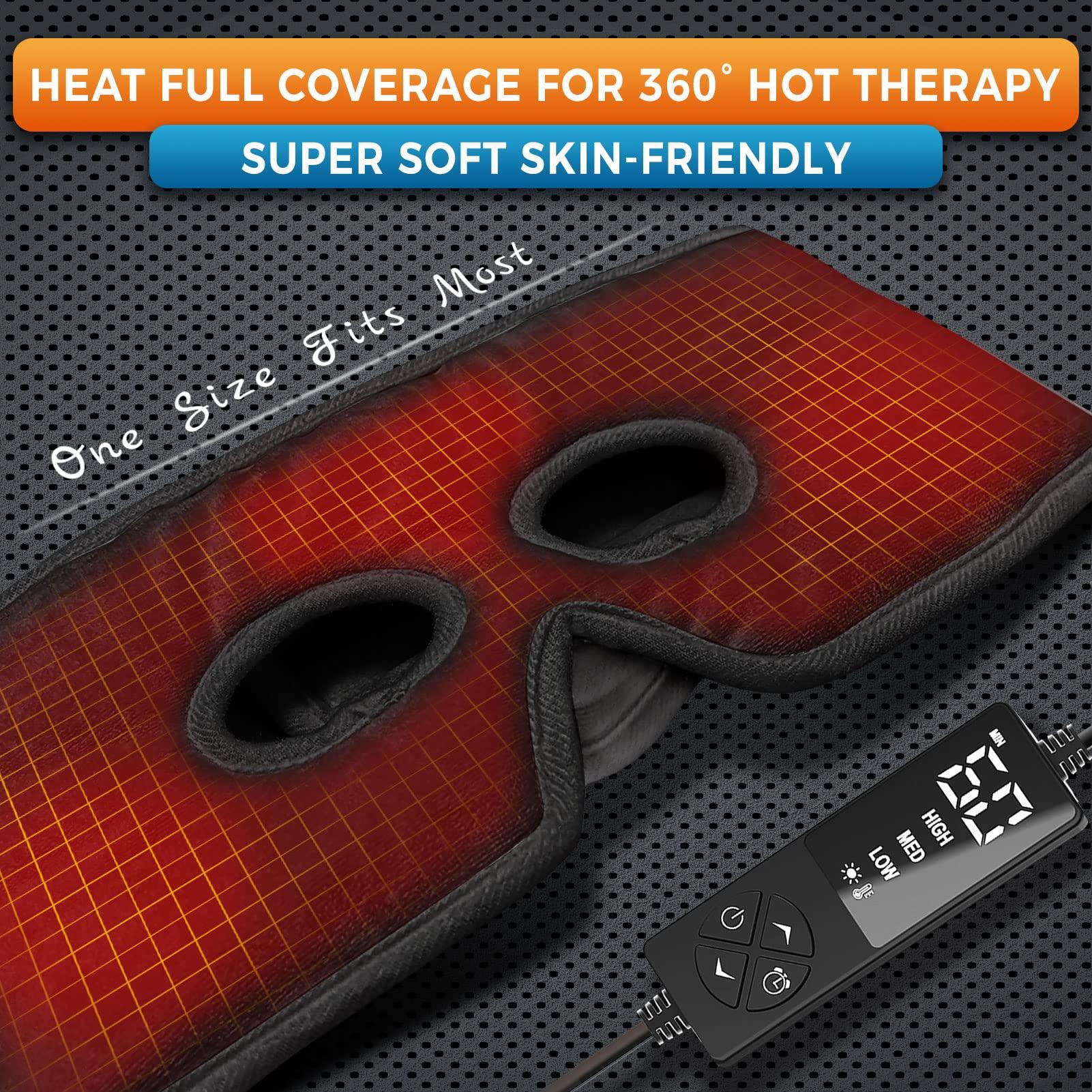 sticro sticro Sinus Relief Mask Moist Heat with 3 Temp Settings, Ex-Large Headache Mask Electric Face Heating Pad for Sinus Pressure Relief, Migraine, Tension Headache Relief Black