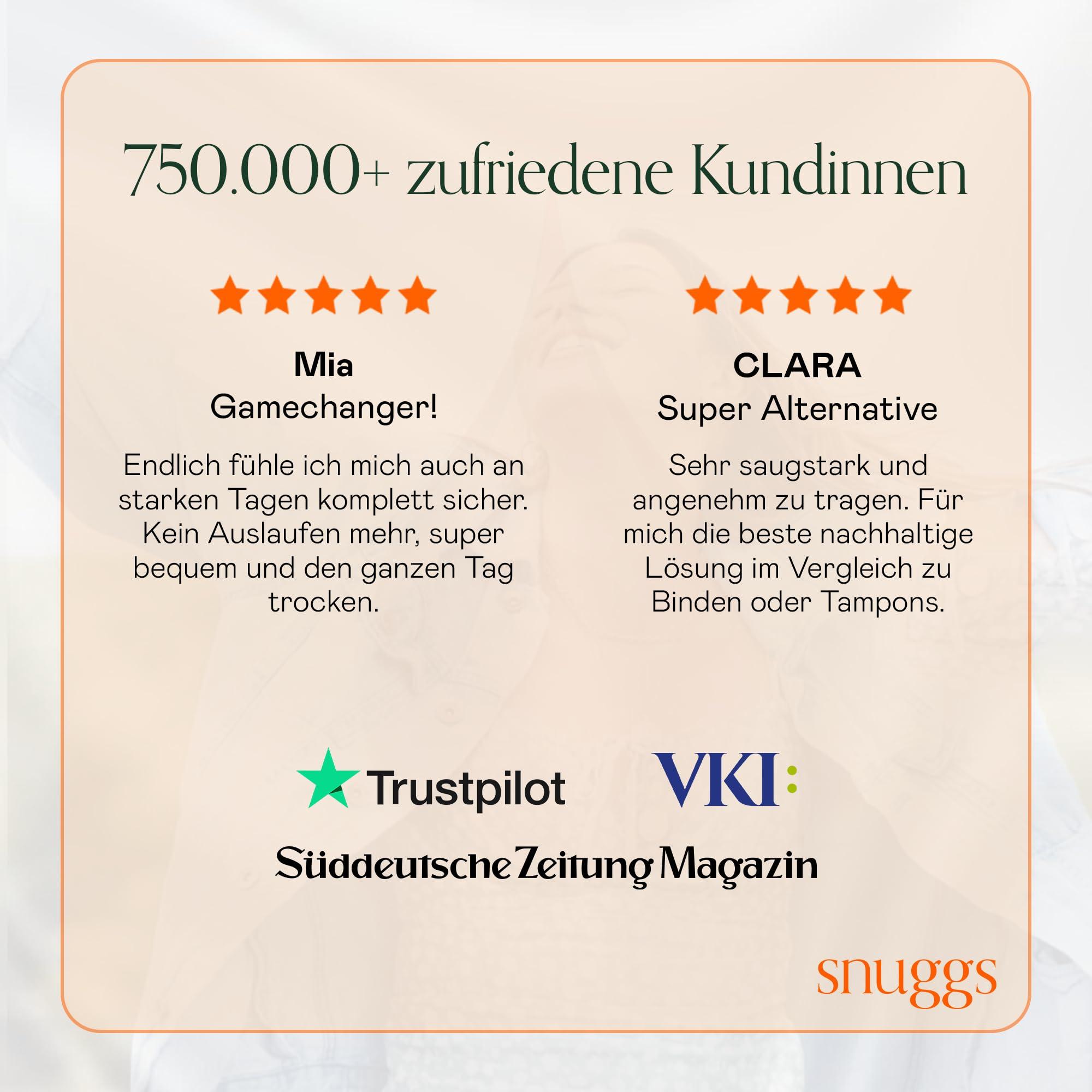 snuggs snuggs HUGGER Period Underwear for Extra Heavy Bleeding Thin and Absorbent Menstrual Underwear Made in EU Recycled Nylon Sustainable Alternative to Tampons, Sanitary Pads, Panty Liners, black, M