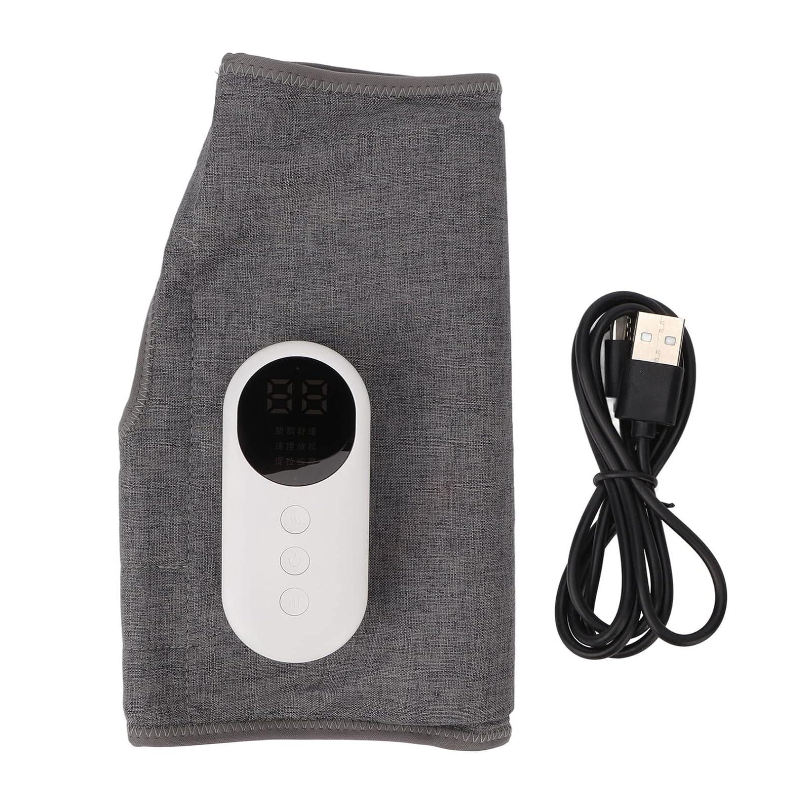 Dremdo Dremdo Leg Massager with Heat and Compression, Rechargeable Leg Massager, 3 Gears Heats/Intensity/Mode, Rechargeable, Adjustable Velcro, Relieve Pain,Gray,One Pair