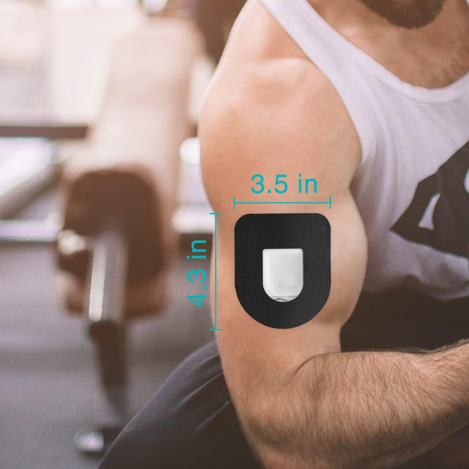 MEDMAX MEDMAX CGM Patches for Insulet Omnipod (25-Pack), Sweat-Resistant Waterproof Breathable Skin-Friendly Latex Free Adhesive Patches, Durable Pre-Cut CGM Patches (Black)