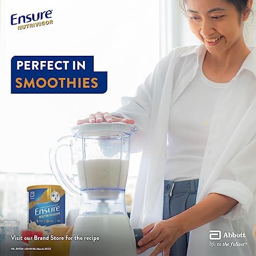 Ensure Ensure NutriVigor Nutritional Shake | 400g | Vanilla Flavour |Support Strength, Energy and Immunity | Food supplement with Protein, 27 Vitamins and Minerals | With Vitamin D, Vitamin C and Vitamin B