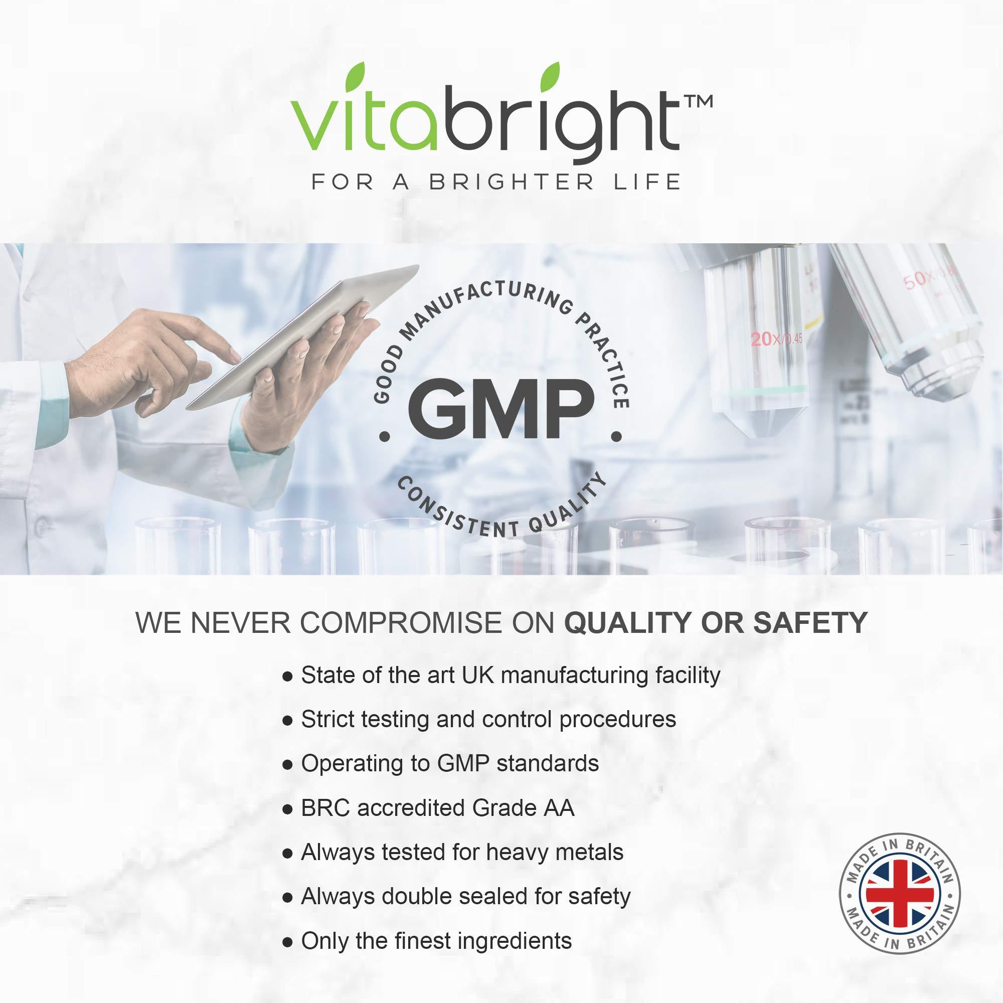 VitaBright Gentle Iron Tablets High Strength 28mg Vegan Iron Tablets Women & Men, Chelated (Organic) Iron Supplements for Women & Teens, Energy Tablets for Tiredness, VitaBright Strong Iron Bisglycinate