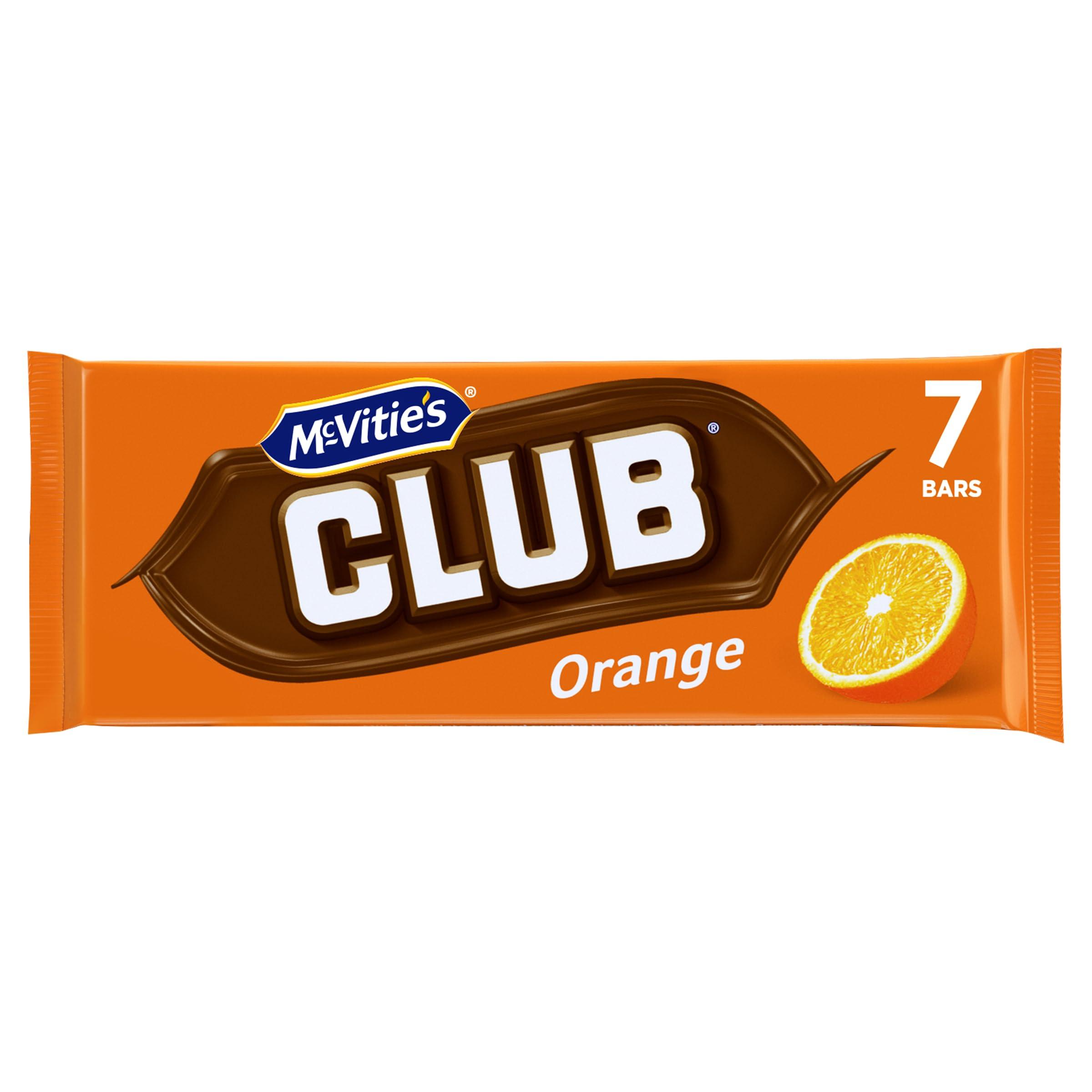 McVitie's McVitie\'s Club Orange Biscuit Bars, Zesty Orange Flavour, 22 g (Pack of 60)