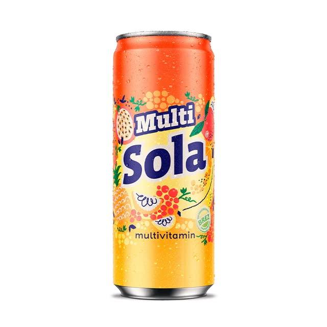 SOLA Sola Multivitamin Juice, 0.33L of Prime Drink, Pack of 24 Fresh Multivitamin Juice for refreshment, Fresh Juice with real taste, Squeezed Flavored and Real Ingredients Juice