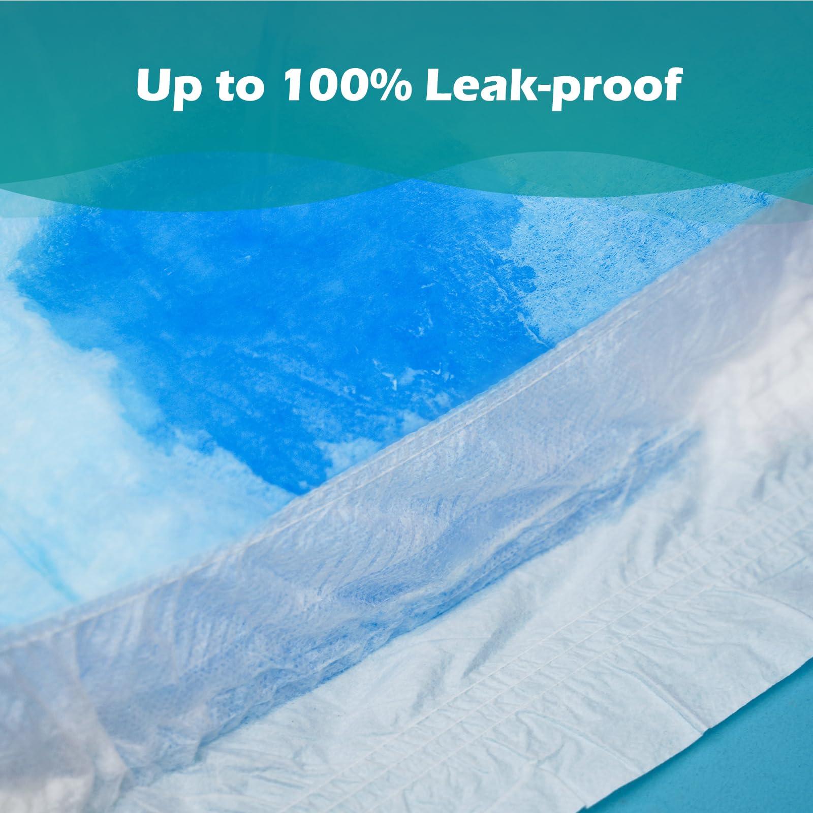 SUNKISS SUNKISS TrustPlus Overnight Adult Diapers with Ultimate Absorbency, Unisex Incontinence Briefs with Tabs for Men and Women, Odor Control, Medium, 12 Count