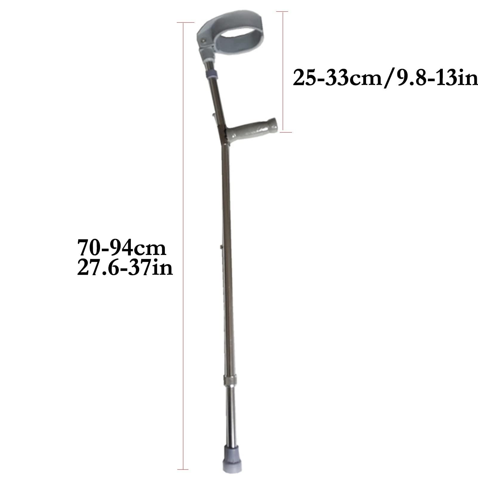 HWSY Pair of Folding Adult Crutches for Travel or Work, Lightweight Aluminum Forearm Crutches with Adjustable Full Cuff, Adjustable Height Height Arm Crutches Interesting