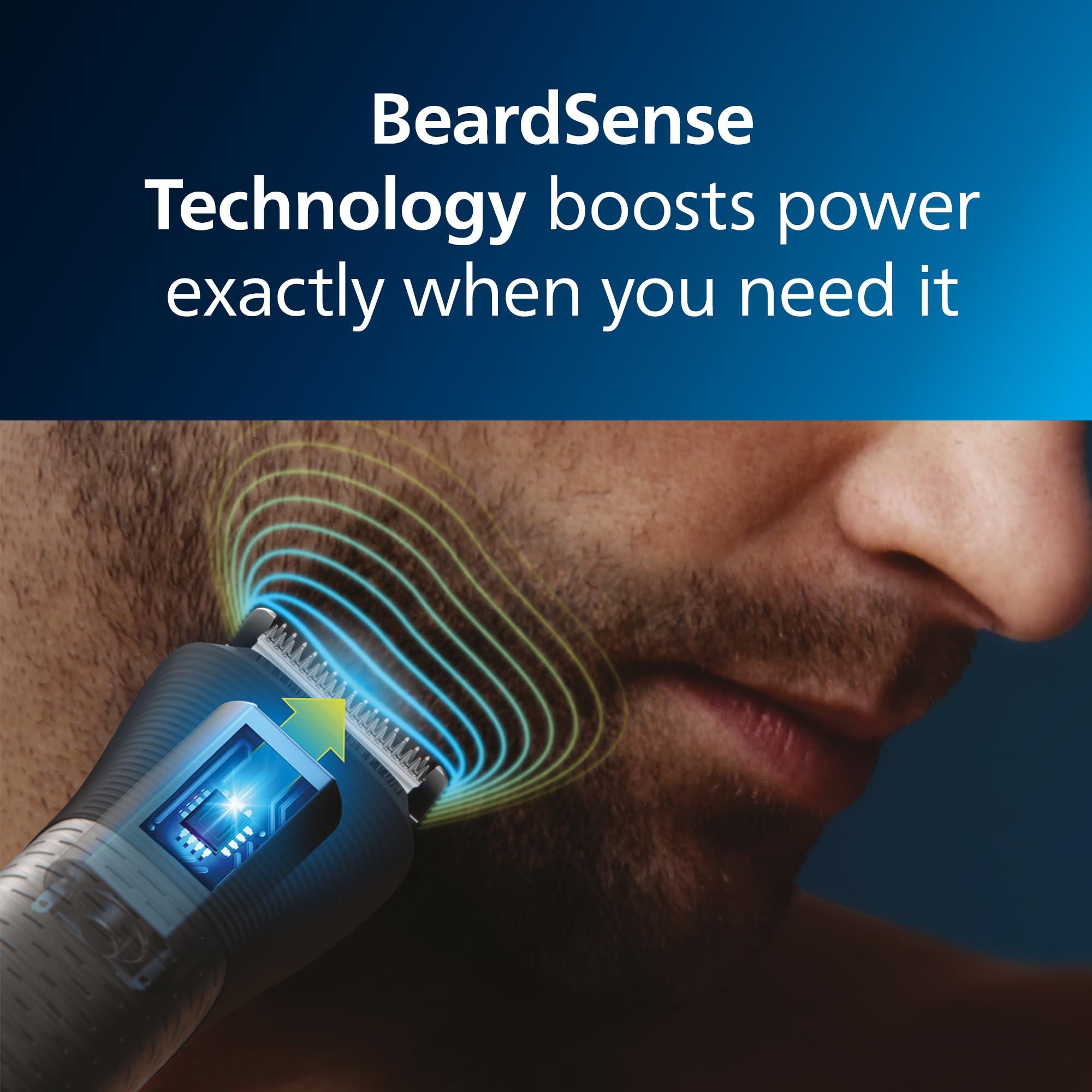 Norelco Philips Norelco Multigroom 9000 Series, All-in-One Trimmer, Beard Trimmer and Hair Clipper, 25-Piece/27-Length Men's Grooming Kit for Beard, Face, Nose, Ear and Body, Travel Kit, MG9522/50